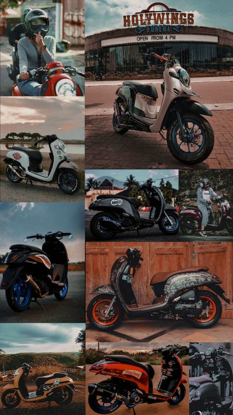 Scoopy Modifikasi Aesthetic, Scoopy Honda Aesthetic, Custom Bike, Sepeda Motor, Custom Bikes, Wallpaper Aesthetic, Cars And Motorcycles, Motorcycles, Bike