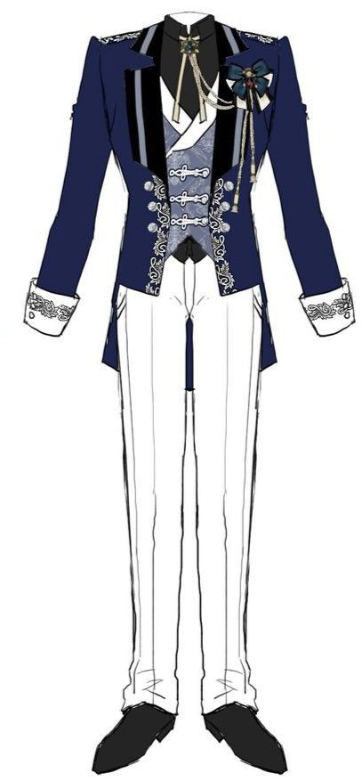 Royal Suit Drawing, Prince Suit Drawing, Royalty Male Outfit, Fantasy Clothing Male Royalty, Fantasy Royal Clothing Drawing, Manhwa Outfits Male, Blue Prince Outfit, Fantasy Royalty Clothes, Royal Outfit Drawing