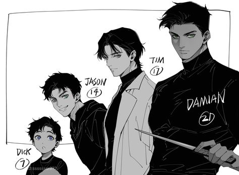 #BatFamily #DC Damian Wayne Training, Vampire Batfamily, Reverse Batfamily, Bat Fam Fanart, Damian Wayne Grown Up, Jason X Grayson, Damian Wayne X Y/n, Damian X Jason, Bat Family Memes