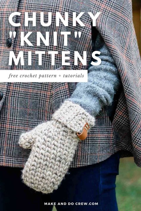 Mittens Free Pattern, Crocheted Gloves, Crochet Mitts, Winter Patterns, Mitten Pattern, Crochet Mittens Free Pattern, Crochet Mittens Pattern, Make And Do Crew, Knitted Mittens Pattern