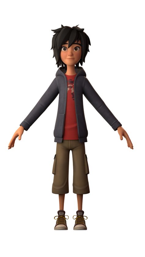 Big Hero 6 Characters, Hiro Hamada, Character Turnaround, Digital Sculpting, Wood Wall Art Diy, Hero 6, Disney Collage, Character Model Sheet, Low Poly Models