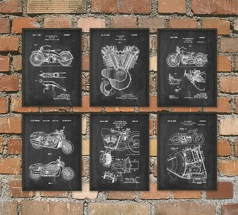 The Ultimate Harley Davidson Motorcycle Patent by QuantumPrints Futurama Poster, Nerd Baby, Patent Art Prints, Computer Geek, Tech Art, Computer Room, Motorcycle Art, Working Space, Patent Art