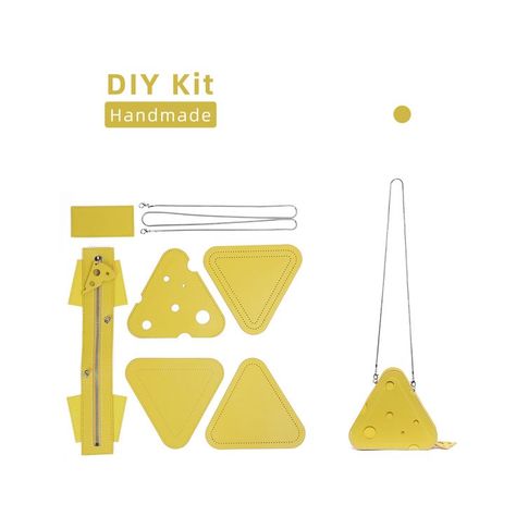 Diy Bag Kit, Diy Handmade Bags, Cake Bag, Diy Leather Bag, Sewing Kits, Diy Bags Patterns, Artists For Kids, Yellow Cake, Leather Projects