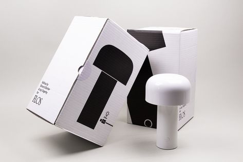 FLOS / Barber Osgerby - Bellhop Packaging on Behance Minimal Packaging Design, Flos Lamp, Barber Osgerby, Clean Packaging, Blue Rose Tattoos, Minimal Packaging, Studio Build, Candle Packaging, Box Packaging Design