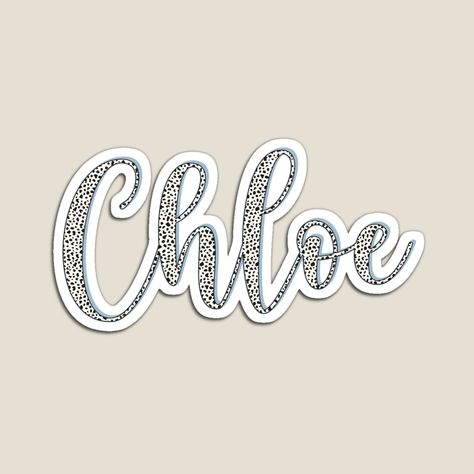 Dalmatian pattern Chloe name Dalmatian sticker, custom name sticker for Chloe Chloe Name Design, Chloe Name, Dalmatian Pattern, Chloe Chloe, Baby Chloe, Name Calligraphy, Art Papillon, Book Crafts Diy, Calligraphy Name