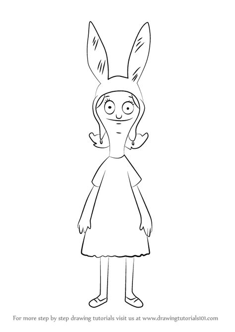 Louis Belcher, Burger Drawing, Bob Burgers, Bobs Burgers Louise, Bobs Burgers Characters, Anime Coloring Pages, Louise Belcher, Charm Art, Bobs Burger