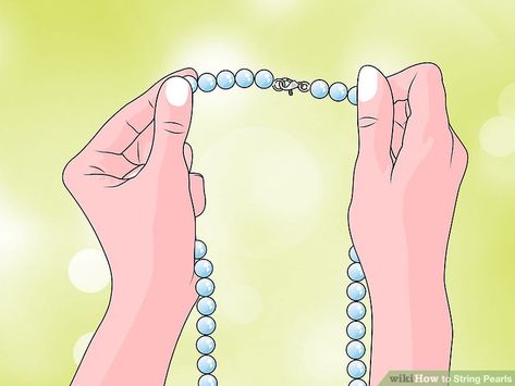 3 Ways to String Pearls - wikiHow Vintage Buttons Crafts, Jewelry Knowledge, Pearls Diy, Diy Chandelier, Beading Needles, Beading Wire, Real Pearls, Button Crafts, Jewelry Making Tutorials