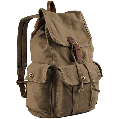 Hynes Eagle Retro Designer Canvas Backpack Large Rucksack 28 Liter ($9.68) ❤ liked on Polyvore featuring bags, backpacks, brown canvas bag, brown backpack, canvas backpack, day pack backpack and brown canvas backpack Designer Canvas, Brown Backpack, Stylish School Bags, School Bag Essentials, Knapsack Bag, Canvas Rucksack, Brown Backpacks, Canvas Leather Bag, Pack Backpack