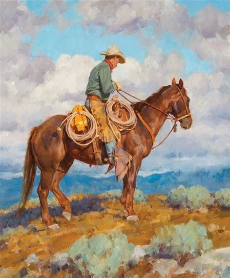 Cowboy Artists, Painted Horses, Western Artwork, Commission Portrait, Into The West, Western Paintings, Cowboy Horse, West Art, Cowboy Art