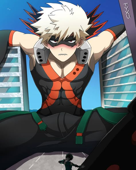 Bakugou Cosplay, Bakugou And Uraraka, Deku Midoriya, Bakugo Katsuki Fanart Cute, Bakugou Manga, Into The Abyss, Hottest Anime Characters, Your Fault, Anime Guys Shirtless