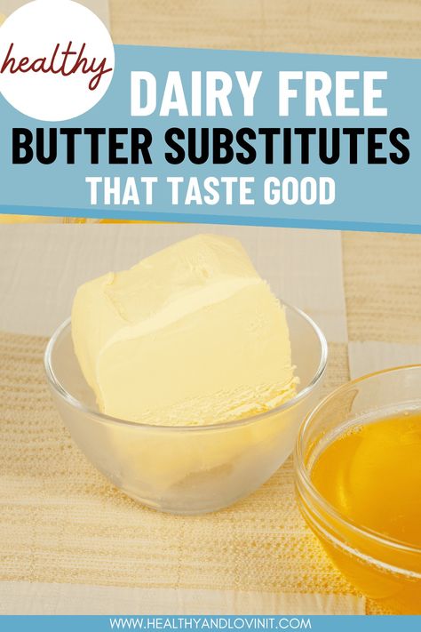 These butter substitutes are great for baking and cooking. They are super healthy and they taste good! These alternatives to butter are for those who are dairy free or dairy intolerant. These healthy fats are clean eating real food approved! clean eating for beginners, butter substitute cookies, muffins, main dishes Best Dairy Free Butter, Healthy Butter Alternative, Dairy Free Butter Recipe, Vegan Butter Substitute, Dairy Substitutes, Dairy Free Butter, Dairy Intolerance, Non Dairy Butter, Butter Alternative