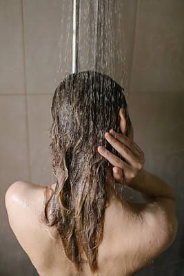 Young Woman Taking A Shower by Mihajlo Ckovric - Beautiful, Woman Hard Water Hair, Chelating Shampoo, Chemically Straightened Hair, Clarify Hair, Hair Cleanser, Lifestyle Women, Hair Control, Trendy Haircuts, Hair Restoration