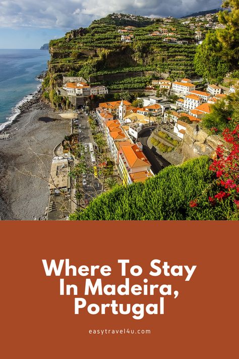 If you’re wondering where to stay in Madeira, or where is the best area to stay in Madeira, you’re in the right place. In this article, I will give an insight into the best places to stay in Madeira for first-time visitors, couples, families, backpackers, all budget travelers; read on as I show you the best of Madeira. #madeira #portugal #europe Madeira Portugal Travel, Maderia Portugal, Where To Stay In Madeira, Best Restaurants In Madeira, Maderia Portugal Hikes, Funchal Madeira Old Town, Portugal Vacation, Funchal, Easy Travel