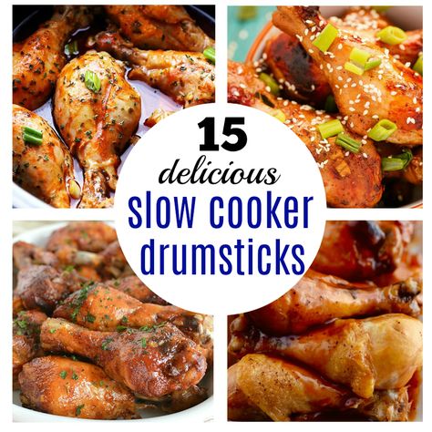 Fifteen of our favorite slow cooker drumsticks recipes. Easy and quick recipes that your kids will love too and will soon be family favorites! Slow Cooker Drumsticks, Slow Cooker Steak Recipes, Crock Meals, Slow Cooker Ground Beef, Slow Cooker Steak, Slow Cooker Salisbury Steak, Dinner Planning, Slow Cooker Meatloaf, Leg Quarters