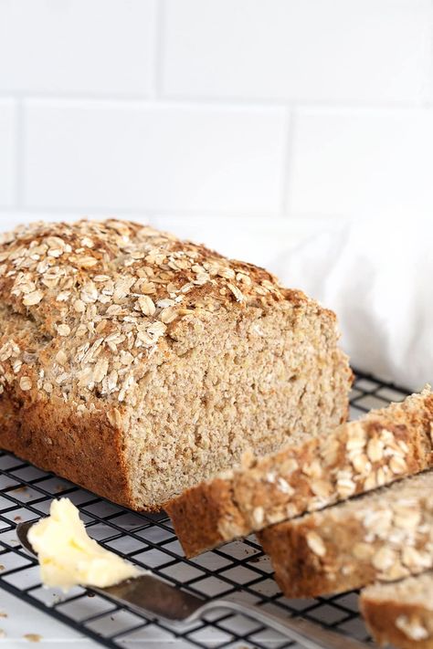 Honey Oat Quick Bread, Oat Quick Bread, Easy Sandwich Bread, Brown Soda Bread, Irish Brown Bread, Honey Oat Bread, Easy Sandwich, Sandwich Bread Recipes, Honey Oats