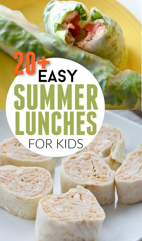 It's easy to get into a lunch rut and you may need some new lunch ideas. Here's a GREAT list of EASY summer lunches for kids. Easy Summer Camp Lunches For Kids, Easy Summer Lunches For Kids Healthy, Summer Lunches For Teens, Healthy Summer Meals For Kids, Summer Camp Lunches For Kids, Summertime Lunches For Kids, Summer Lunch Ideas For Teens, Lunch For Kids Summer, Camp Lunches For Kids