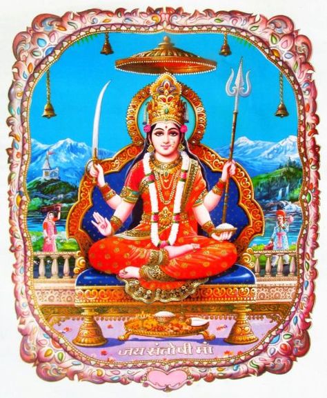 Santoshi Maa Images Hd, Ram Narayan, Maa Image Hd, Maa Santoshi, Santoshi Mata, Deities Art, Happy Navratri Status, Motivation Shayari, Hindu Cosmos