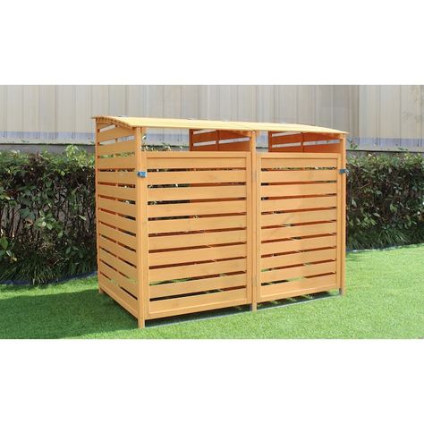 Hide Trash Cans, Garbage Can Storage, Garbage Shed, Storage Outdoor, Garbage Storage, Outdoor Storage Shed, Wood Storage Sheds, Bin Storage, Your Trash