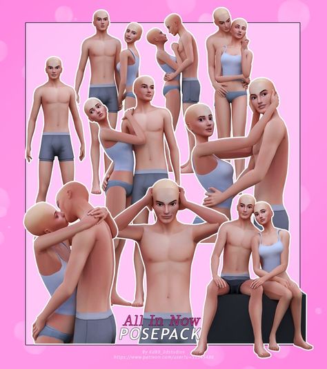 All In Now Pose Pack #Request | Patreon Sims Hair, Silly Faces, Cat Dresses, Sims 4 Cas, Scene Hair, Family Posing, The Sims4, Body Sculpting, Sims Cc