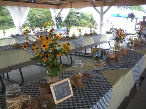 Decorating for public park wedding? | Weddings, Style and Décor | Wedding Forums | WeddingWire Public Park Wedding, Outside Bridal Showers, Pavilion Party, Outside Reception, Pavilion Wedding Reception, Bbq Baby Shower Decorations, Picnic Shelter, Church Worship, City Wedding Venues