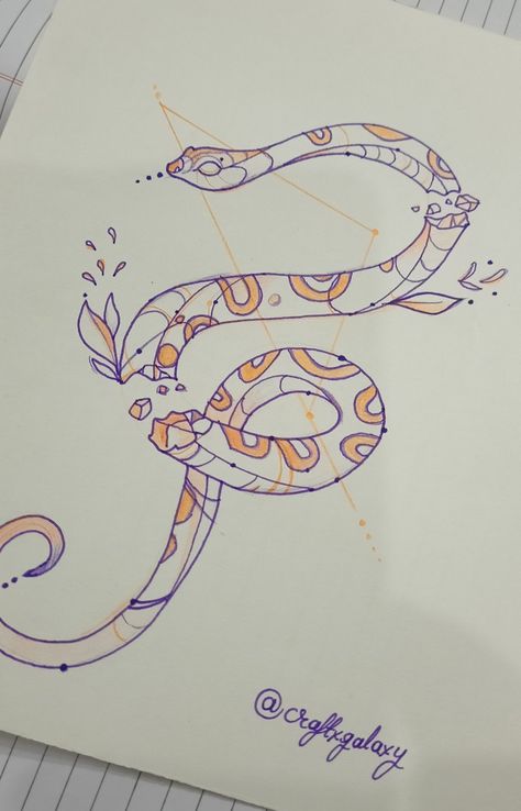 Fantasy Snake Drawing, Pretty Snake Drawing, Snake In Skull Drawing, Snake Picture Drawing, Snake Front View Drawing, Sea Snake Drawing, Cool Snake Drawings, How To Draw A Snake, Snake Drawing Reference