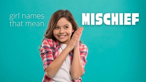 If you want to capture that natural wonder and playfulness of a mischievous child, check out these girl names that mean mischief. #girlnames #babynames Names That Mean Mischief, L Baby Girl Names, M Baby Girl Names, African Name, Middle Names For Girls, Unusual Names, Biblical Names