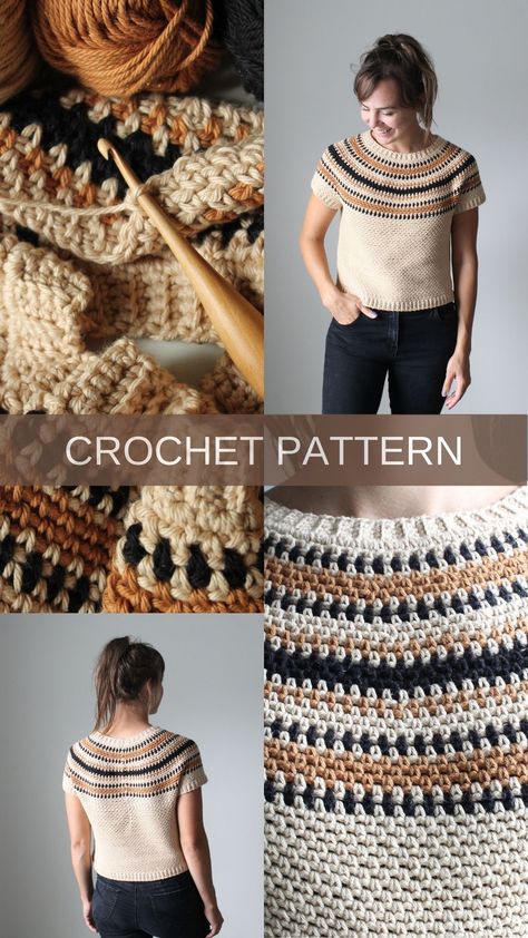 Moss Stitch Sweater, Pullover Pattern, Linen Stitch, Pull Crochet, Mode Crochet, Moss Stitch, Sweater Style, Crochet Jacket, Chale Crochet