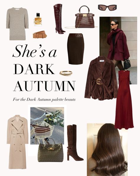 What is your favourite quality about being a Dark Autumn? Comment below 🤎⁠ .⁠ #coloranalysis #colouranalysis #autumnpalette #darkautumn #deepautumn #coloranalyst Autumn Mood Board Aesthetic, Best Hair Dye Colors, Autumn Mood Board, Deep Autumn Palette, Mood Board Aesthetic, Seasonal Color Palette, Deep Autumn Color Palette, Inverted Triangle Body Shape, Triangle Body Shape