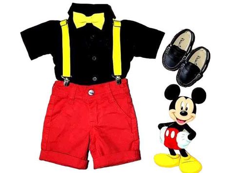 Conjunto Mickey Vermelho e Preto Aniversário Infantil Happy Birthday Mickey Mouse, Mickey Mouse Party Favors, Mickey Mouse Birthday Theme, Minnie Mouse Drawing, Minnie Mouse Party Decorations, Fiesta Mickey Mouse, 1st Birthday Party Themes, Mickey Birthday, Mickey Party