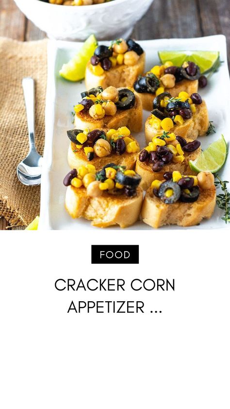 A cracker corn appetizer is a little tangy, creamy, and cheesy, the kind of appetizer that you can prepare and not have a million people… Corn Appetizer, Corn Appetizers, Cracker Recipes, Tasty Food, Beauty Wellness, Crackers, Appetizer Recipes, Appetizer, Cleaning Hacks