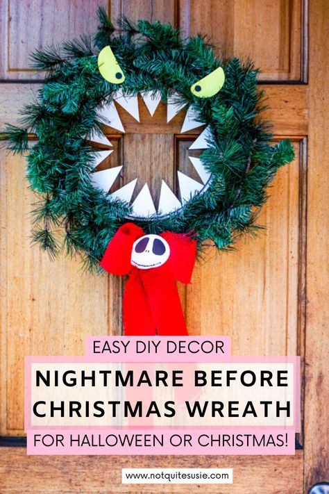 Halloween Door Decorations Contest Nightmare Before Christmas, Nightmare Before Christmas Holiday Decor, Diy Nightmare Before Christmas Decor Xmas, Nightmare Before Christmas Christmas Diy, Nightmare Before Christmas Decorations For Christmas, Nightmare Before Christmas Wreath Diy, Jack Skellington Crafts, Nightmare Before Christmas Diy Decor, Diy Nightmare Before Christmas Ornaments