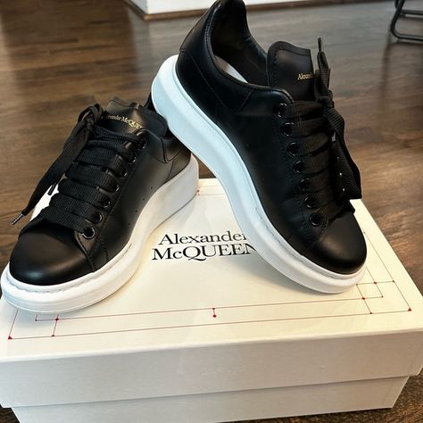 Alexander McQueen used just twice black and white 37 Alexander Mcqueen Shoes Black, Twice Black And White, Mcqueen Shoes, Alexander Mcqueen Sneakers, Mcqueen Sneakers, Alexander Mcqueen Shoes, Shoes Black, Alexander Mcqueen, Alexander