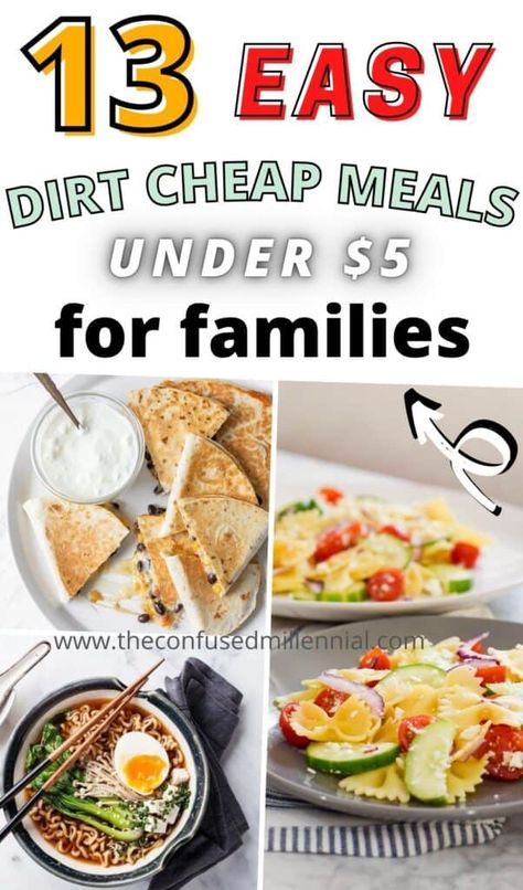 Cheapest Meals, Meals For Families, Cheap Family Dinners, Dirt Cheap Meals, Cheap Meals To Make, Low Cost Meals, Cheap Family Meals, Meals To Make, Cheap Healthy Meals