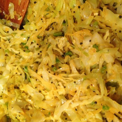 Tender Cabbage with Black Mustard & Turmeric – How to Cook a Weed Turmeric Cabbage, How To Cook Cabbage, Cook Cabbage, Black Chef, Black Mustard Seeds, Cooked Cabbage, Fresh Turmeric, Cook Off, Turmeric Root