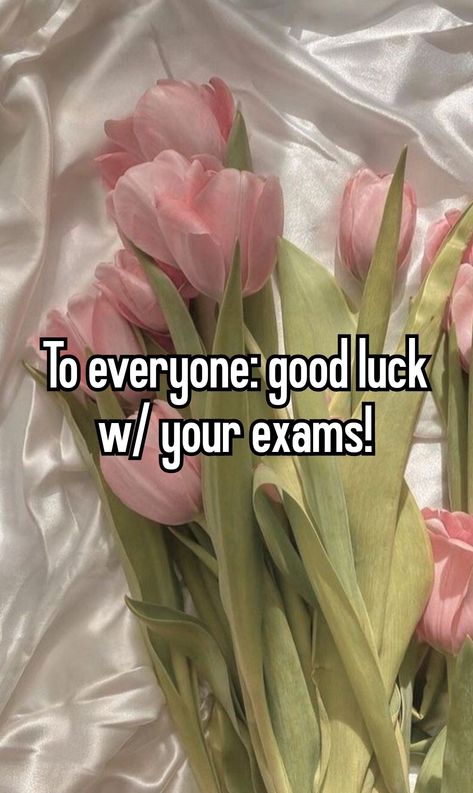 To everyone good luck with your exams! Whisper coquette aesthetic with flowers Good Luck With Your Exams, Good Luck Pictures, Good Luck For Exams, Luck Quotes, Good Luck Quotes, Flowers For You, Good Luck To You, Handwritten Letters, News Songs