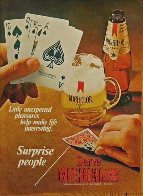 Beer Magazine, Beer Advertisement, Beer Advertising, Beer Prints, Beer Ad, Royal Flush, Beer Poster, Beer Brands, Retro Ads