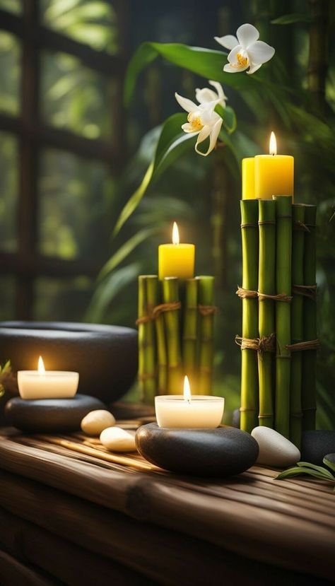 Zen Phone Wallpaper, Inner Peace Art, Evening Pics, Zen Wallpaper, Zen Pictures, Candles Burning, Good Night Images Hd, Lilies Flowers, Good Night Beautiful