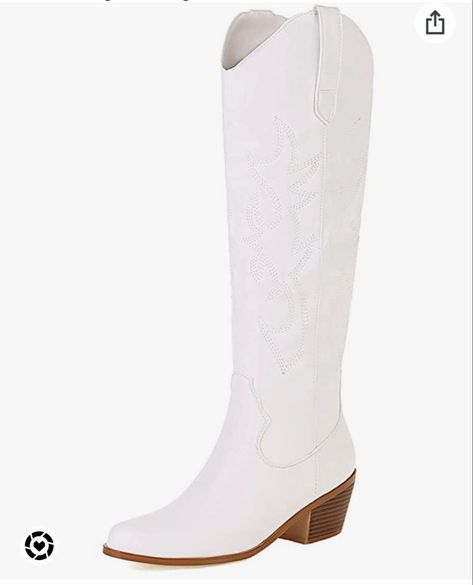 White cowboy boots, knee high cowboy boots, western boots, amazon fashion finds Follow my shop @Femmepetal1 on the @shop.LTK app to shop this post and get my exclusive app-only content! #liketkit #LTKunder50 #LTKstyletip #LTKshoecrush @shop.ltk https://liketk.it/3B1rX White Cowboy Boots Amazon, Rodeo Houston, High Cowboy Boots, Boots Amazon, Knee High Cowboy Boots, Glitter Tights, Cowboy Boots For Women, Houston Rodeo, Amazon Fashion Finds