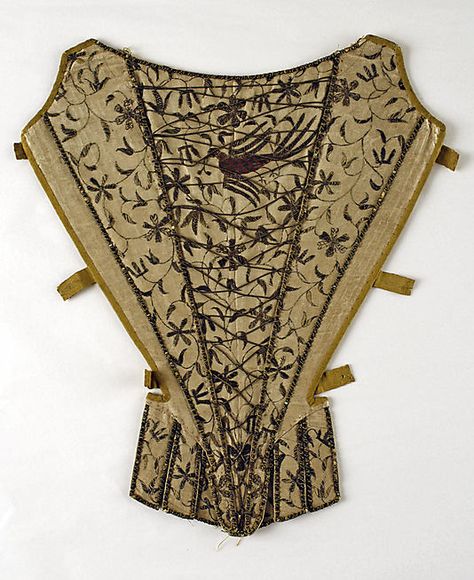 Stomacher, English, first third of 18th c. The Met Costume Institute 18th Century Stomacher, 1700 Fashion, 18th Century Women, 18th Century Dress, 18th Century Costume, 18th Century Clothing, 18th Century Fashion, Century Clothing, Costume Institute