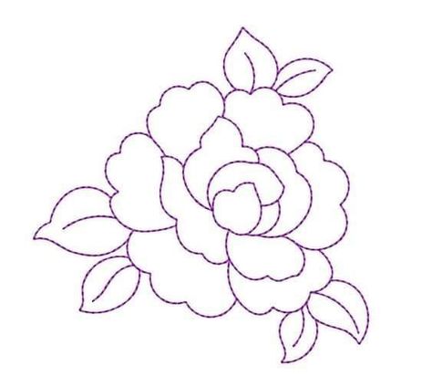 Rangoli Sketch, Aalekhan Drawing, Embroidery Outline, Origami Roses, Rose Outline, Outline Embroidery, Rose Embroidery Pattern, Embroidery Rose, Flower Pattern Drawing