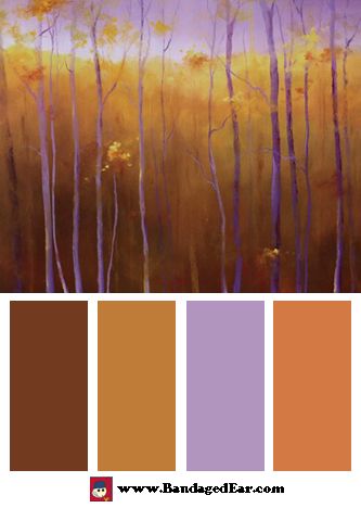 autumn lavendar & brown color pallet Tawny Color Palette, Terracotta And Purple Color Palette, Purple And Brown Colour Palette, Color Palettes For Home, Palette Autumn, Orange Color Palettes, Purple Color Palettes, Leaves Art, Design Seeds