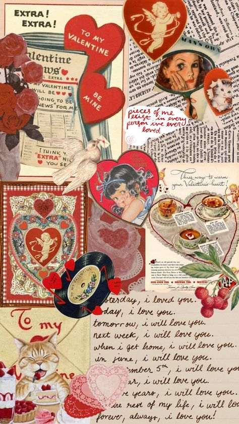 #vintage #fyp #red#love #valentine Valentines Aesthetic Vintage, Vintage Valentines Day Aesthetic, 90s Valentines Aesthetic, Retro Valentines Aesthetic, Vintage Valentines Aesthetic, Valentines Collage, Valentines Board, Valentines Day Party Ideas, Valentines Aesthetic