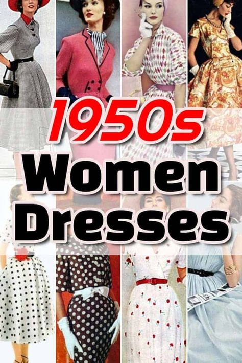 1950 Retro Fashion, 50s Fashion Inspiration, Fiftys Fashion 1950s Woman, Retro Outfits 50s Style, 1950s Fashion Women Outfits, Retro 1950s Fashion, Vintage Styles For Ladies, 1950 Black Women, Retro Looks Women Outfits