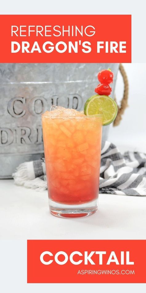 Refreshing Dragon's Fire Cocktail | Fireball Liquor Cocktail | Dragon's Cocktail | Dragon's Fire Cocktail Recipe | Cocktail Recipe | Bourbon and Rum Cocktails #RefreshingDragonsFireCocktail #FireballLiquorCocktail #DragonsCocktail #FireCocktailRecipe #BourbonRumCocktails Dragon Alcoholic Drinks, Firefighter Themed Cocktails, Dnd Alcoholic Drinks, House Of The Dragon Themed Drinks, Fire Cocktail Drink Recipes, Dragon Themed Drinks, Dragon Cocktail Drinks, House Of The Dragon Drinks, Fire And Ice Cocktails