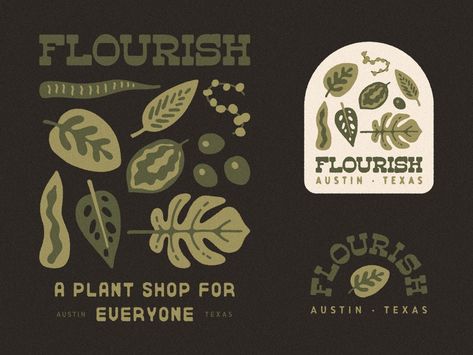 Flourish ATX by Mark Johnston #plantshop #illustration #designers #branddesigner #logodesign #branding #brandingdesign #illustrators #illustrationdesign #dribbblers Natural Branding Design, Food Logo Design Inspiration, Identity Design Inspiration, Food Logo Design, Beautiful Branding, Plant Shop, Natural Branding, Learning Design, Powerpoint Design