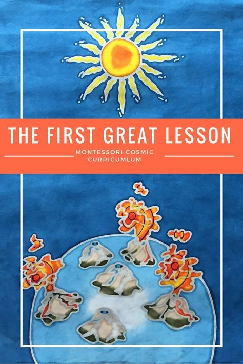 Learn Montessori's First Great Lesson Montessori Works, Elementary Montessori, Elementary History, Homeschool Montessori, Montessori Science, Montessori Geography, Homeschool Fun, Foreign Language Teaching, Montessori Parenting