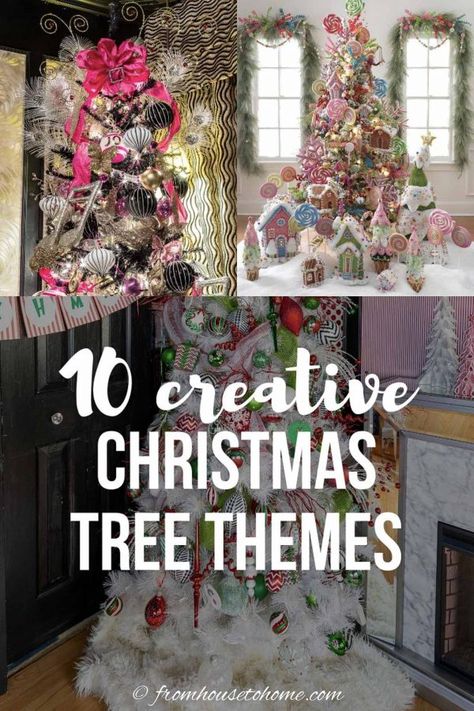 These creative Christmas tree themes are beautiful! I love all of the unique ideas for Christmas tree decorations and colors. The peacock Christmas tree decor is my favorite! Kate Spade Christmas Tree, Tree Theme Ideas, Christmas Tree Theme Ideas, Kate Spade Christmas, Peacock Christmas Tree, Christmas Tree Theme, Woodland Christmas Tree, Coastal Christmas Tree, Peacock Christmas