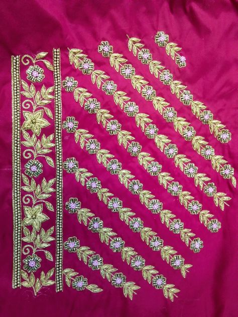 Cross Lines Maggam Work Designs, Magam Work, Hand Work Design, Latest Blouse Designs Pattern, Simple Hand Embroidery Patterns, Maggam Work Designs, Aari Designs, Birds Embroidery Designs, Simple Embroidery Designs