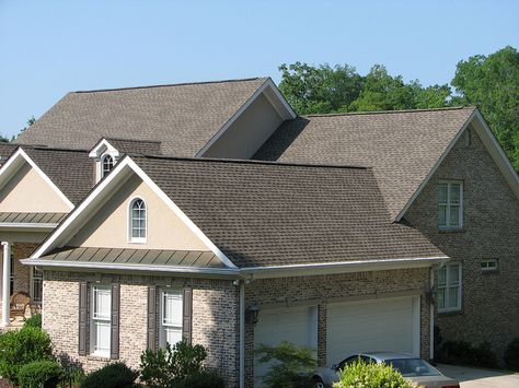 GAF Timberline HD in Weathered Wood-Love the color combo here! Weathered Wood Shingles Timberline, Gaf Weathered Wood Shingles, Weathered Wood Shingles, Gaf Roofing, Gaf Timberline Shingles, Timberline Shingles, Wood Roof Shingles, Roof Shingle, Porch Refresh