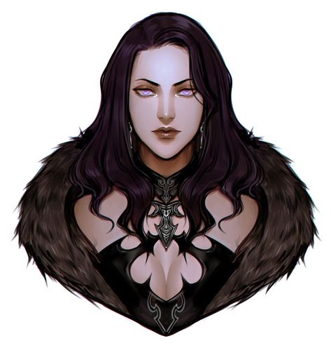 Vampire Lady Art, Demon Female Oc, Werewolf Character, Lady Vampire, Vampire Lady, Castlevania Anime, Vampire Pictures, Yennefer Of Vengerberg, Characters Inspiration Drawing